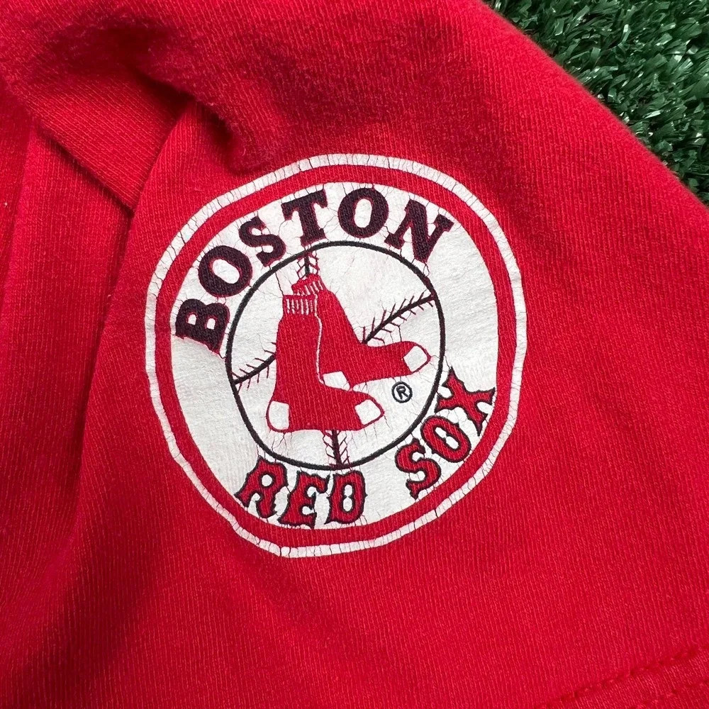 Vintage‎ Nike Team Boston Red Sox MLB T-Shirt Mens XL Red Center Swoosh Boxy Y2K